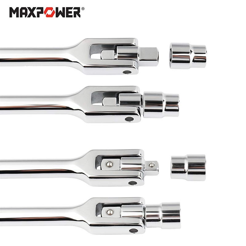MAXPOWER 1/2-Inch and 3/8-Inch Drive Dual-drive 24-Inch Breaker Bar Flex Handle - Image 5